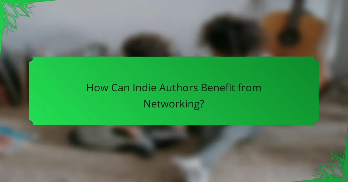 How Can Indie Authors Benefit from Networking?