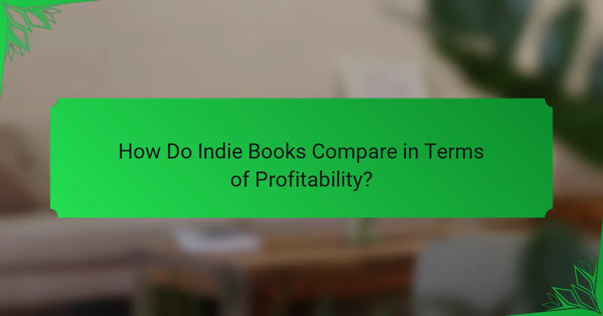 How Do Indie Books Compare in Terms of Profitability?