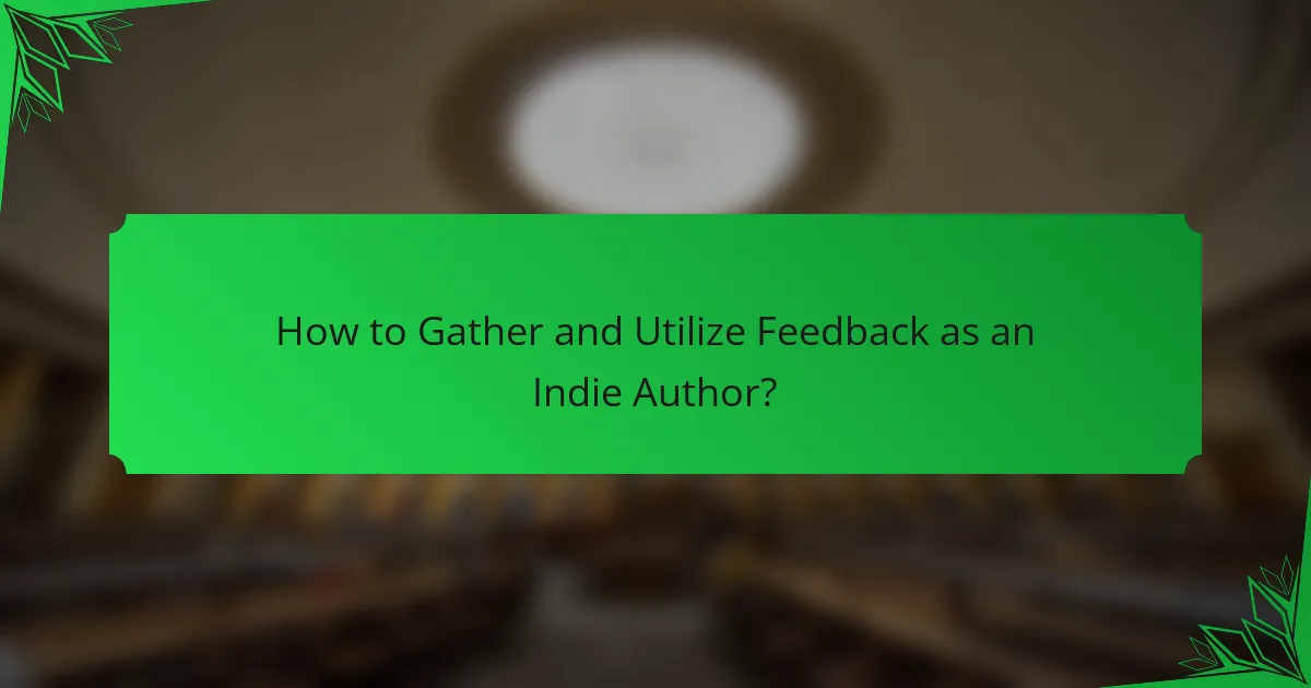 How to Gather and Utilize Feedback as an Indie Author?