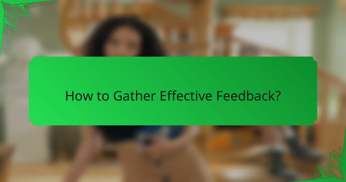 How to Gather Effective Feedback?