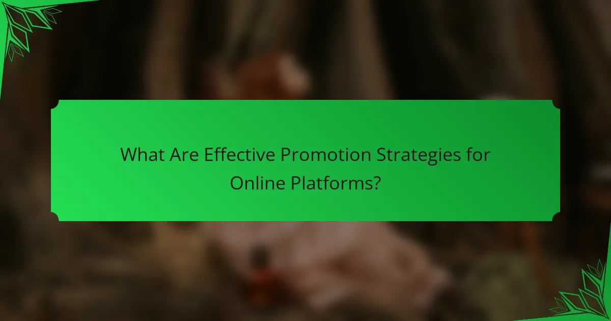What Are Effective Promotion Strategies for Online Platforms?