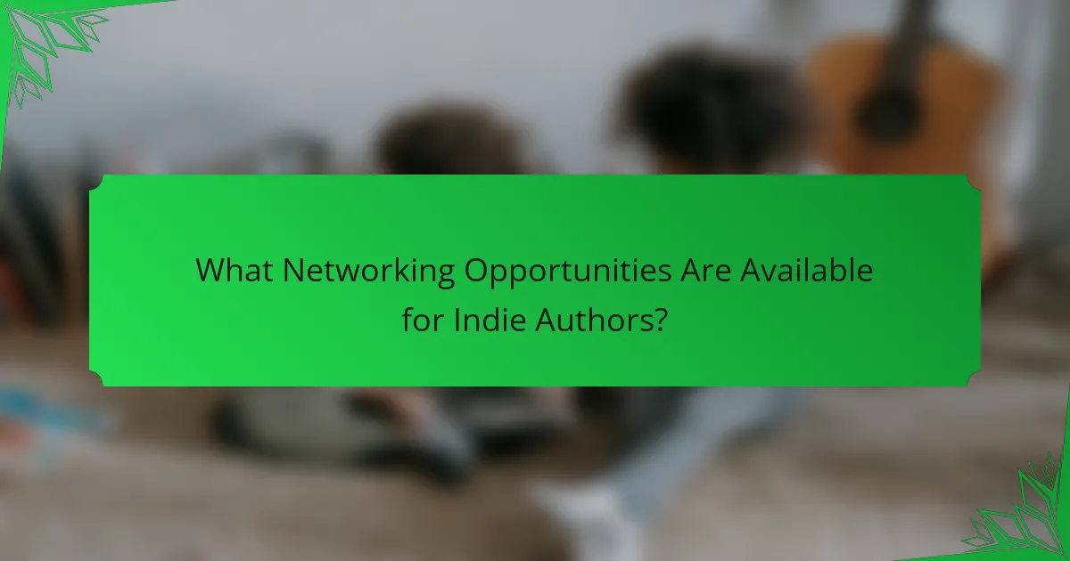 What Networking Opportunities Are Available for Indie Authors?